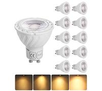 DEWENWILS Lampadine LED GU10 Dimmerabile, 5W equivalenti a 50W, 2700K Luce Bianca Caldo, 350 lumen, Angolo Del Fascio Di 38°, basso consumo, adatte per illuminazione a binario, Pacco da 10