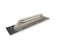 DEWEPRO® Frattazzo svizzera, Spatola Lisciante - Cazzuola per Intonaco - Acciaio Inossidabile 580 x 130 mm - Con Manico in Legno