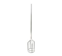 DEWEPRO® Frusta a Cestello per Miscelazione Ø 80mm con Anello e Attacco a 6 Punti per Trapano/Avvitatore a Batteria - Lunghezza 500mm - Frusta per Malta, Colla, Intonaco - Miscelatore per Cemento