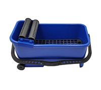 DEWEPRO® Secchio Lavapavimenti per Piastrellisti 16L - Con 2 Ruote, Griglia di Fondo e Rullo Doppio - Secchio Professionale per Posa Piastrelle