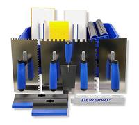 DEWEPRO Set di lavaggio professionale per piastrellista, XL, 15 pezzi, in secchio da 20 litri, con doppio rullo, attrezzi e accessori