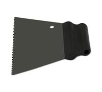 DEWEPRO® Spatola per colla, spatola trapezoidale da 3 mm, lama in acciaio inox e manico in plastica, larghezza 180 mm