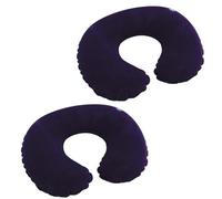 Dewfigs ㅤ 2 Pezzi Cuscini da Viaggio Gonfiabili, Cuscino per il Collo Ergonomico Pieghevoli e Portatili Ideali per Aereo, Auto e Treno, Facile Regolazione dell'Inflazione, Leggeri e Compatti