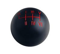 DEWHEL Manopola del cambio manuale a 6 velocità con numeri romani ponderati in alluminio nero/rosso a sfera M10 x 1,5 M12 x 1,25 M10 x 1,25 M8 x 1,25 M8 x 1,25 adattatore filettatura inversa in alto a