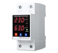 DEWIN 2P 40A AC220V Dispositivo di Protezione da Sovratensione e Sottotensione,Scaricatore di Sovratensione 220V Protezioni di Sovratensione Doppio Display a LED