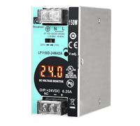 DEWIN Alimentatore Din-Rail,Alimentatore switching su guida DIN Alimentatore Industriale con Display Digitale da 150W AC100-220V Monitor della Tensione di Alimentazione DC