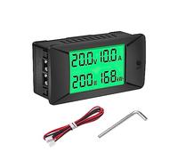 DEWIN DC Digital Amperometro Voltmetro,PZEM-025 Monitor Batteria Battery Monitor Tester Batteria 0~300A/300V Potenza Energia Watt Meter per Batteria Auto RV Solare(50A)