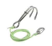 DEWIN Gancio da Deriva per Immersioni, Gancio per Immersione in Acciaio Inossidabile Reef Hook con Doppio Gancio Gancio Sub per Barriera Corallina per Grotte e Immersioni in Roccia (Verde Chiaro)