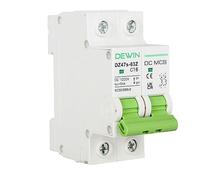 DEWIN Interruttore Automatico Miniaturizzato CC,DZ47-63Z 1000V 16A Interruttore Automatico CC MCB Isolatore Sezionatore Solare per Sistema Solare Fotovoltaico