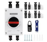 DEWIN Interruttore Isolatore CC 12～1200V 32A Sezionatore DC Fotovoltaico Interruttore di Isolamento Fotovoltaico (2 dentro 2 fuori)