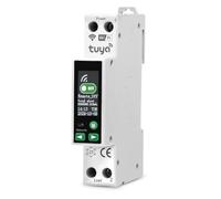 DEWIN Interruttore Wifi,40A 90-240VAC 1P+N Misuratore Consumo Elettrico Wifi Contatore Energia Elettrica Wifi Tuya Smart con Display LED con Sovratensione ecc.(con Manuale in Italiano)