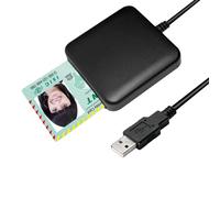 DEWIN Lettore Smart Card, ACS ACR39U-U1 Lettore Smart Card Firma Digitale Lettore CIE Card Reader Lettore e scrittore di Smart Card USB per CNS, Eid e CRS Firma Digitale, Nero