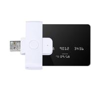 DEWIN Lettore Smart Card CIE CNS Firma Digitale Smart Card USB C per CRS, Firma Digitale, Piccolo Compatto, Bianco