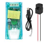 DEWIN Modulo di Test di Monitoraggio Elettrico, PZEM-004T AC 80-260V 100A Misuratore Digitale Multifunzione Watt Modulo di Test di Corrente di Potenza for Ttl (Size : with Open-Closed CT And Cable)