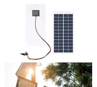 DEWIN Pannello Solare 12V 15W Pannello Solare Portatile Kit Pannello Solare 12V Pannelli Solari Portatili con Clip per Connettore di Ricarica per Auto Camper, Case da Giardino, Barche