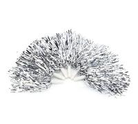 DEWIN Pom Pom Cheerleader,6pcs PON PON Cheerleader Pompon da Cheerleader con Manici Cheerleading Pom per Riunione Sportiva, Stadio, Festa(Argento)