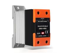 DEWIN Relè a Stato Solido,GSR2-1-80DA Relè a Stato Solido Monofase Dissipatore Controllo CC CA monofase DC 3-32V AC 24-480V (con dissipatore)