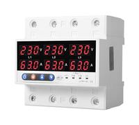 DEWIN Stabilizzatore di Tensione 220V,Protezioni di Sovratensione e Sottotensione Scaricatore di Sovratensione 220V 63A Protezione da Sovratensione Domestica con Display a LED (Trifase)