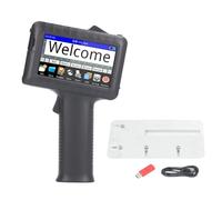 DEWIN Stampante a Getto D'Inchiostro Portatile, Pistola per Stampante Portatile, Mini Stampante Touch Screen HD LED Supporto Multi Lingua per Etichetta Logo Data di Produzione
