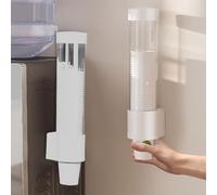 DEWIN Supporto per Bicchieri di Carta Parete, Dispenser per Bicchieri a Parete 60-80 Tazze, Dispenser per Bicchieri in Plastica Adatto per Uffici, Abitazioni, Luoghi Pubblici