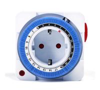 DEWIN Timer Meccanico con Luce AC230V 16A 3600W Timer Presa Elettrica 96 Accensioni al Giorno,Programma Giornaliero 24 Ore