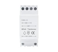 DEWIN Trasformatore for Campanello,BT8-8 Trasformatore 24V per Campanelli Tensione di ingresso: 230V,Tensione di uscita: 8V/12V/24V per Campanelli Cablati e Compatibile