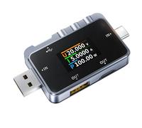 DEWIN USB Tester,0-6.5A 4-24V Multimetro USB multimetro con display LCD Tensione di Corrente Digitale USB Multimetro Digitale Professionale for Dispositivo Mobil