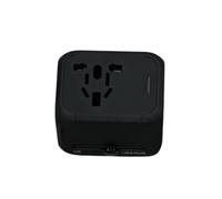 DewinLVD Adattatore da viaggio universale da viaggio con 2 USB C e 1 adattatore da viaggio USB A per Germania, Regno Unito, Stati Uniti, Giappone, Australia, Italia, Nero