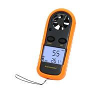 DewinLVD Anemometro Portatile, Mini Anemometro Digitale 0-30m/s Misurazione della Velocità del Vento Media Massima in Tempo Reale con Termometro per Windsurf Vela Drone