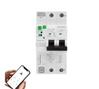 DewinLVD Wi-Fi Interruttore Magnetotermico Differenziale, Interruttore Automatico 2P 63A Protezione Contro le Perdite Riarmabile WLAN Tuya Smart life APP Controllo Remoto
