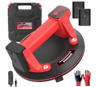DEWINNER 8'' Ventose Per Piastrelle, Dotato di Batteria da 2 * 3000 Mah, Schermo LCDVentosa Per Vetro, Portata Massima di 200 Kg con Valigetta di Trasporto, Ideale Per Vetro E Piastrelle