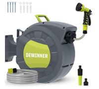 DEWINNER Avvolgitubo di irrigazione 25 2 m avvolgitore automatico da parete con