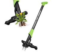DEWINNER Estrattore Manuale Erbacce con 4 Tappi in Acciaio e Pedale, Estirpatore in Piedi Diserbante Erbacce Sarchiatore Attrezzi da Giardino, Strumento Diserbatrice Manuale Prato Manico Lungo 100cm
