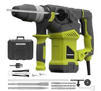 DEWINNER Martello perforatore SDS-Plus, 1500 W, 6 velocità, 850RPM, 4400BPM, 5,5J, frizione di sicurezza e tecnologia antivibrazione, 3 funzioni, incluso organizer, scalpello e punta da 32 mm