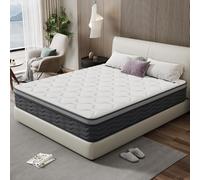 DEWINNER Materasso matrimoniale 160x190, Alto 25 cm,Materasso matrimoniale a Molle e Schiuma,Insacchettate,Confortevole e Traspirante,Durezza Media, Antiacaro,Anallergico e Antibatterico