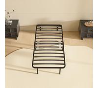 DEWINNER Rete Letto Singolo 80x190 cm, Altezza 35cm, Ortopedica con 6 Piedi,Letto Ferro Battuto con Rete a Doghe singolo regolatori di rigidità con Doppie doghe centrali