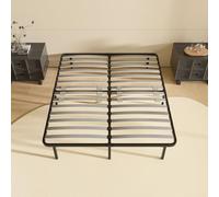 DEWINNER Rete Matrimoniale 160x190 cm, Altezza 35cm, Ortopedica con 9 Piedi,Letto Ferro Battuto con Rete a Doghe Matrimoniale regolatori di rigidità con Doppie doghe centrali