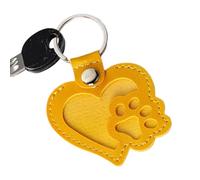Dewireaey Portachiavi Per Peli Di Gatto, Portachiavi in Pelle Commemorativo, Ricordo per Raccolta Memoria Regalo Zaino Adulti Bambini Compleanno Natale