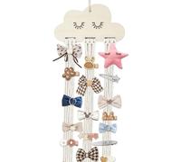 Dewocke Organizer Fermagli Capelli, Deposito Di Clip Per Capelli A Forma Di Nuvola, Accessori Capelli Da Appendere, Fascia per la Custodia dei Fermacapelli, Decorazioni da Parete Bianche con Frange