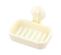 Dewocke Portasapone da Muro, Porta Saponetta a Ventosa Senza Trapano, Portasapone Rimovibile con Drenaggio, per Doccia, Bagno, Vasca e Lavello Della Cucina (Beige)