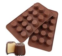 Dewocke Stampo in Silicone per Cioccolato Mini Cup da 15 Cavità, Antiaderente & di Qualità Alimentare, Senza BPA, Ideale per Keto Fat Bomb, Burro d'arachidi, Mini Cheesecake, Panna Cotta, Set di 2