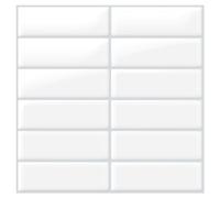 DEWOO Piastrelle adesive 3D per piastrelle, da cucina, autoadesive, rettangolari, per bagno, cucina, bianco, 10 pezzi (30,5 x 30,5 cm)