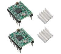DEWOTHV A4988 Modulo Driver per Motore Passo-Passo DC 3,3-5 V Accessorio per Stampante 3D con Dissipatore di Calore Protezione da Surriscaldamento e UVLO per Arduino per Raspberry Pi (Confezione da 2)