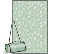 DEWUR Coperta da picnic, impermeabile, lavabile, senza sabbia, XXL, da campeggio, da spiaggia, isolata con fondo impermeabile (verde, 300 x 200 cm)