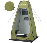 Dewur Tenda per WC da campeggio, UV 50+, tenda da doccia, pop-up, per la privacy, spogliatoio, per esterni, per il campeggio e la spiaggia, con borsa per il trasporto (verde)