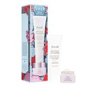 Dewy Skin Duo - Set per la cura della pelle da donna, 2 detergenti per il viso alla soia da 45,4 g, crema viso idratante profonda alla rosa da 14,2 g