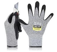 DEX FIT Cru553 Guanti Resistenti al Taglio Livello 5, Comodo Fit 3D, Presa Salda, Smart Touch, In Nitrile Resistente, Sottili e Leggeri, Lavabili in Lavatrice, 1 paio (XL, Cut 5 Cru553 Grey 1pr)