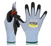 DEX FIT Cru553 Guanti Resistenti al Taglio Livello 5, Comodo Fit 3D, Presa Salda, Smart Touch, In Nitrile Resistente, Sottili e Leggeri, Lavabili in Lavatrice, 1 paio (M, Cut 5 Cru553 Blue 1pr)