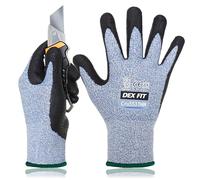 DEX FIT Cru553 Thin Calibro 15, Guanti Resistenti al Taglio Livello 4, Comodo Stretch Fit, Presa Salda, in Schiuma di Nitrile Resistente, Smart Touch, Lavabili in Lavatrice, Blu M (8) 1 Paio