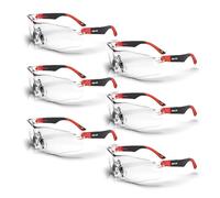 DEX FIT SG210 Occhiali di Sicurezza Protettivi da Lavoro - Regolabili, con Lente Antiappannante, Anti Urto e Antigraffio, Certificati EN166, Unisex, Protezione Laterale e UV